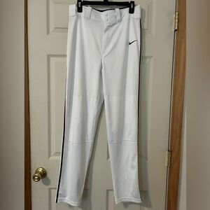 Nike Swingman Men’s White Baseball Pants with Black Piping size S